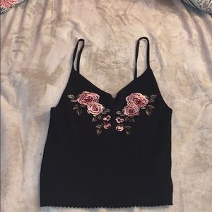 ❌SOLD❌ Black floral top🥀